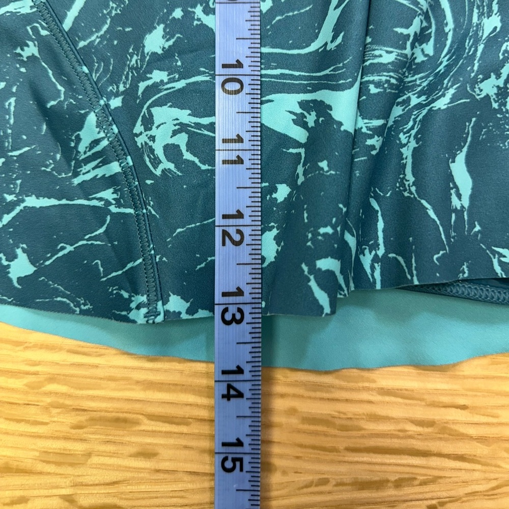 ATHLETA, Ace Printed Tennis Skort 13.5", Teal Marble, Size X-Small - Picture 7 of 11